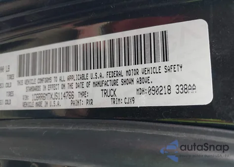 2018 Ram 1500 Sport 4X2 5'7 Box z USA, uszkodzony, nr VIN 1C6RR6MTXJS114766